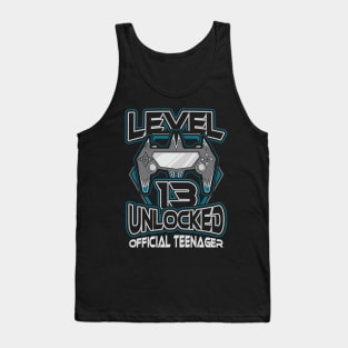 Level 13 unlocked official teenager 13th birthday Tank Top